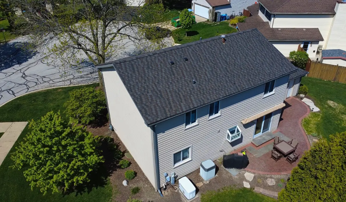 Well-maintained roof for fall with clear shingles and no visible damage, ready for seasonal roof prep.
