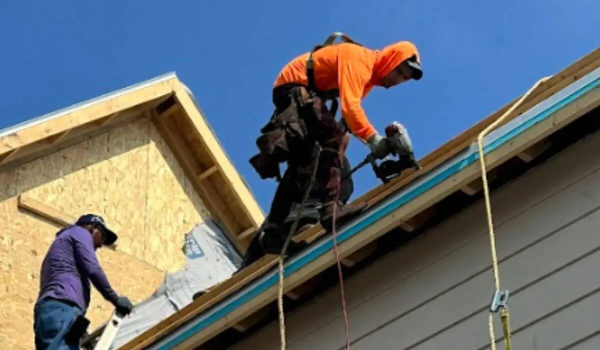 Roof repair in Downers Grove by licensed roofing technicians on residential home